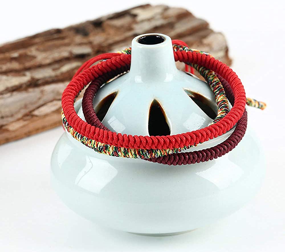 MENGLINA Men Women Chinese Lucky Red String Bracelet Tibetan Buddhist Prayer Handmade Yoga Prayer Rope Mala Bracelet Adjustable Size - Image 4